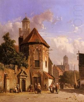 unknow artist European city landscape, street landsacpe, construction, frontstore, building and architecture. 154 china oil painting image